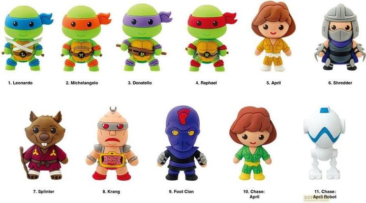 Monogram Int. Teenage Mutant Ninja Turtles 3D PVC-Taschenanhänger Series 1 Display (24)