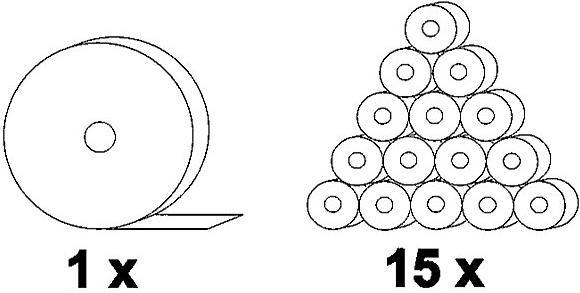 Actual product image kaiserkraft Toilet paper, industrial jumbo roll (6 x)