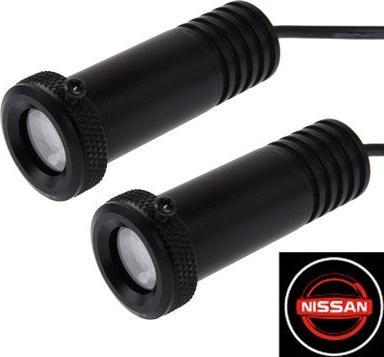 Produktbild Hermex NISSAN LOGO Asphalt PROJEKTOR BEAMER LED SMD Türlicht Tuning Car Deko