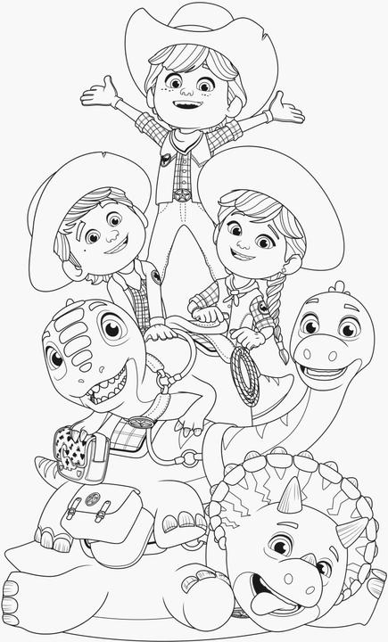 Produktbild Ravensburger Dino Ranch Malbuch 24 Ausmalbilder für Kinder ab 4