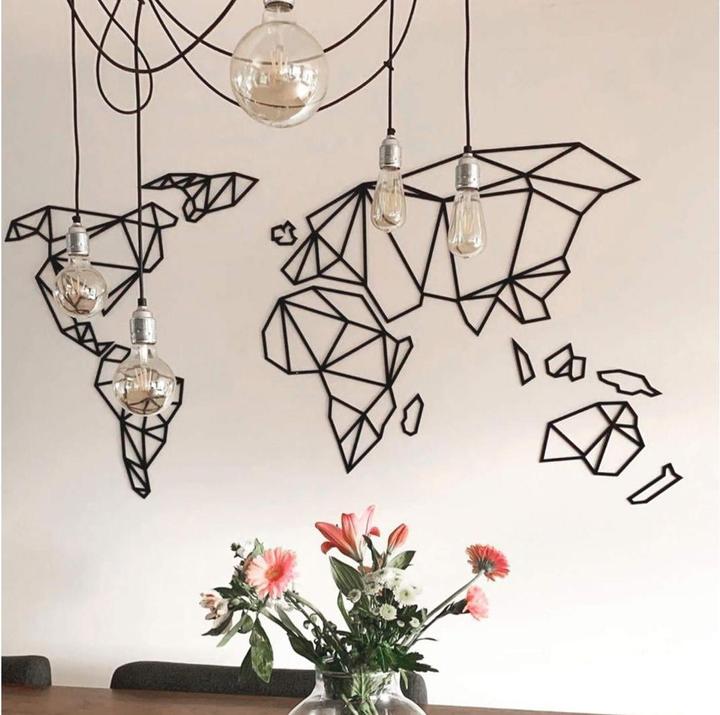 Actual product image Trenddeko 3D Acrylic World Map Origami (150 x 78 cm)
