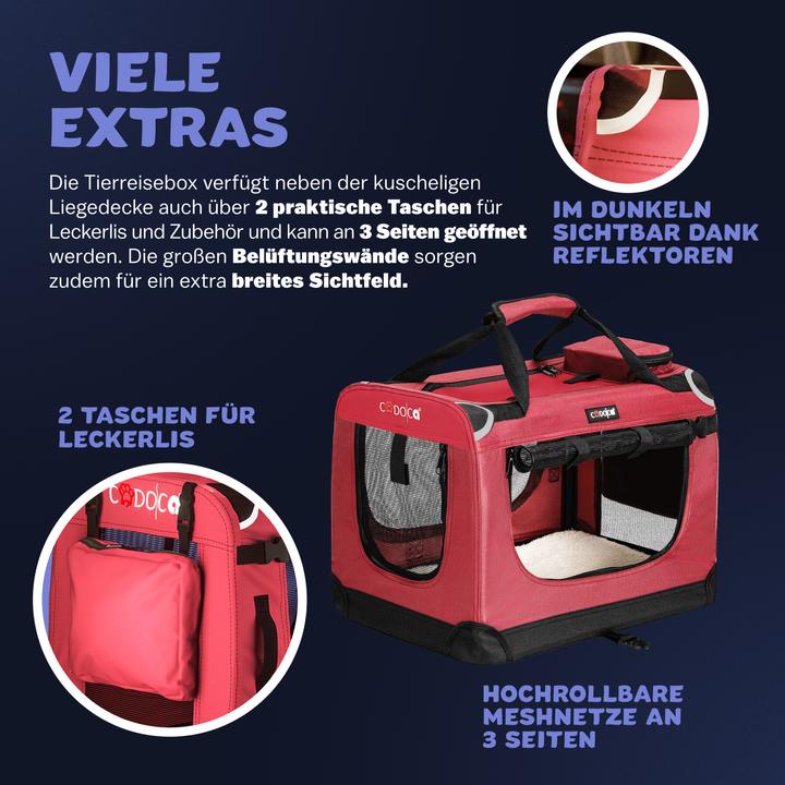 Produktbild Cadoca Hundetransportbox (Hund, Faltbar)