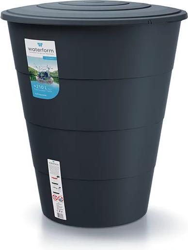 Waterform Serbatoio per l'acqua piovana 210l SMOOTH grigio liscio (210 l)
