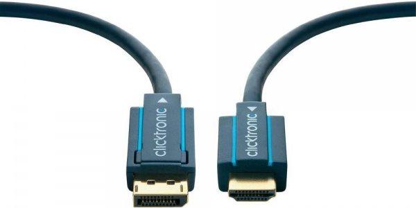 Actual product image clicktronic DisplayPort — HDMI (Typ A) (2 m, DisplayPort, HDMI)