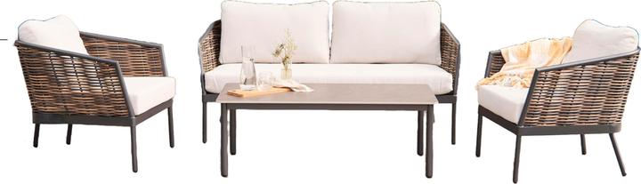 Immagine prodotto Schou Set da salotto Daniela, 4 pezzi, nero/grigio