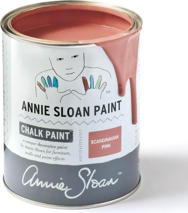 Annie Sloan Peinture à la craie Scandinavian Pink litre (Rose sombre, rose foncé, 1000 ml)