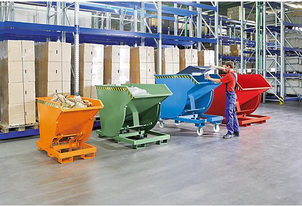 Actual product image eurokraft pro Tipping container, narrow version (1000 l)