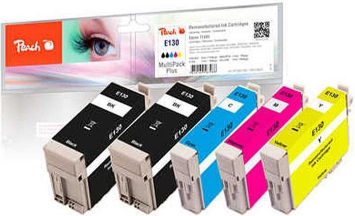 Actual product image Peach Ink Epson T1305 2x BK, 1x each C,M,Y (M, FC, Y, C)