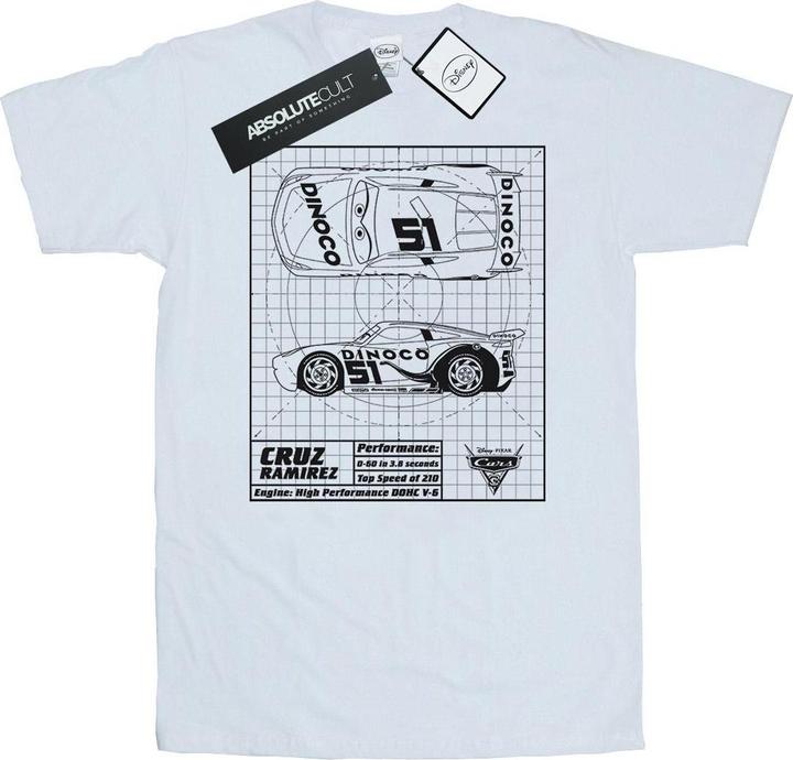 Immagine prodotto Disney Cars Cruz Ramirez Blueprint Maglietta Uomo (XL)