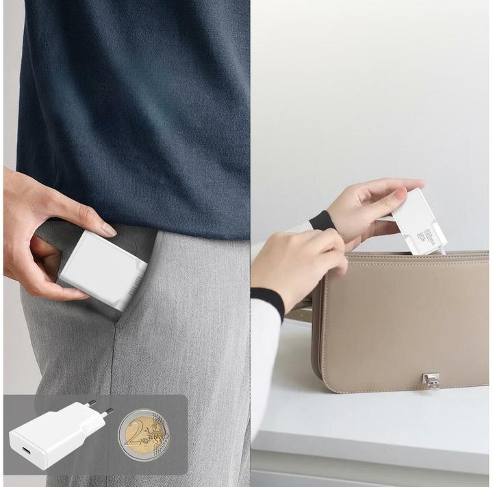 Actual product image 4smarts Power charger PDPlug Slim 20W GaN 1C and USB-C cable 1.5m white (20 W)