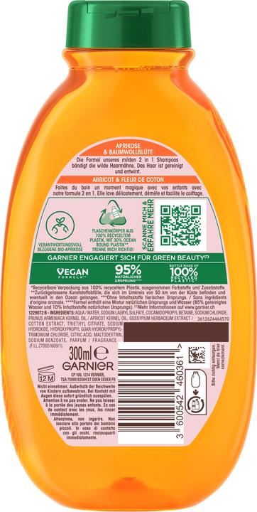 Produktbild Garnier Ultra Doux Apricot/Coton Flower (300 ml, Flüssiges Shampoo)