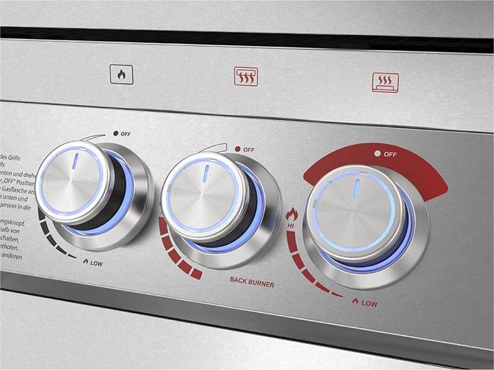Produktbild Mr. Grill Gasgrill Expert 6 Brenner + Seitenbrenner Edelstahl (25 kW)