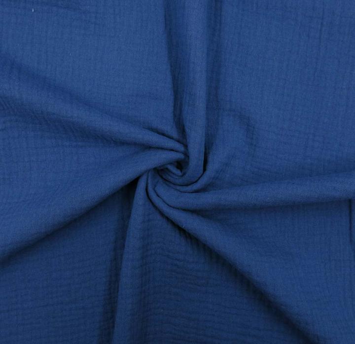 Actual product image Stoffrestposten Muslin - Blue - Minimum selling quantity: 1 metre