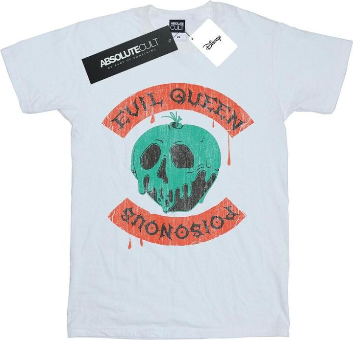 Actual product image Disney Womens/Ladies Poisonous Skull Apple Cotton Boyfriend T-Shirt (4XL)