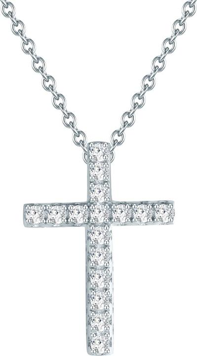 Immagine prodotto Rafaela Donata Croce da donna in argento Sterling Zirconia Argento 40,0 cm di base + 5,0 cm di estensione - 33756 (Argento, 40 - 45 cm)