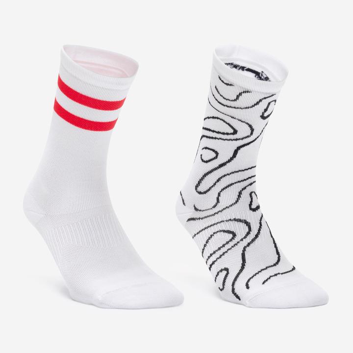 Produktbild Domyos Sportsocken High 2er-Pack - weiss/rosa (35, 38)
