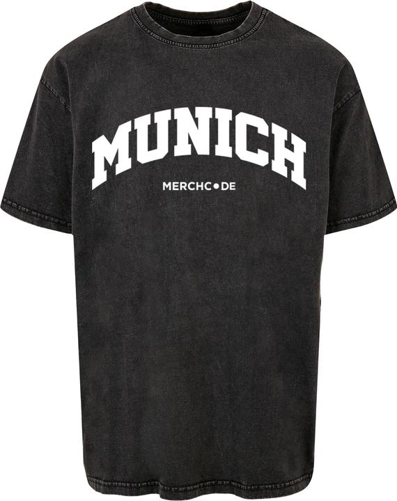 Produktbild Merchcode Munich Wording - Acid Washed Oversize Tee - 113017 (M)