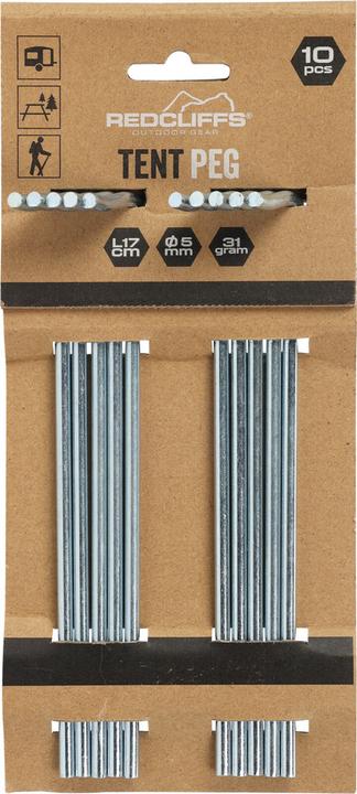 Actual product image Redcliffs Tent Pegs Iron 17cm Set 10pcs