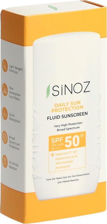 Produktbild Sinoz liquid sunscreen for all skin types (Sonnencreme, SPF 50+, 50 ml)
