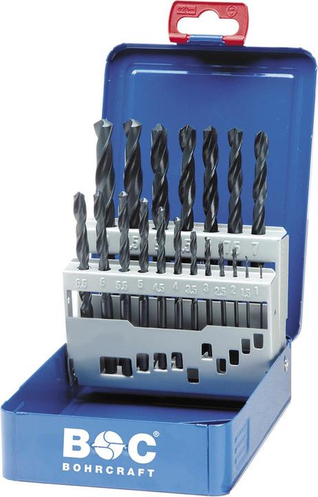 Bohrcraft Spiralbohrer-Kassette DIN338RN HSS ø 1-10 mm 19-teilig (1.0-10 mm)