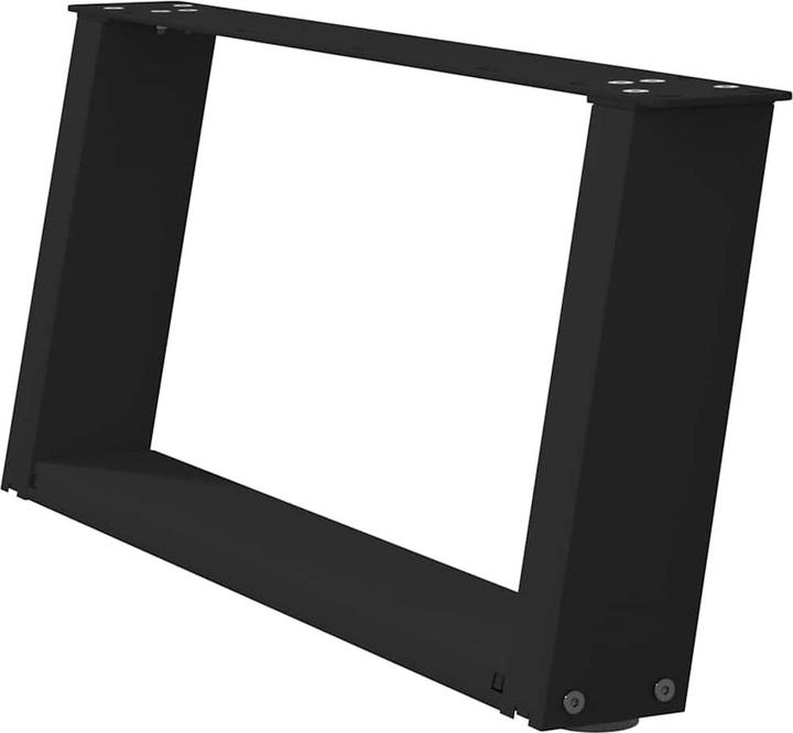 Actual product image VidaXL Coffee table legs U-shape 2 pcs. black 70x(30-31) cm steel table leg