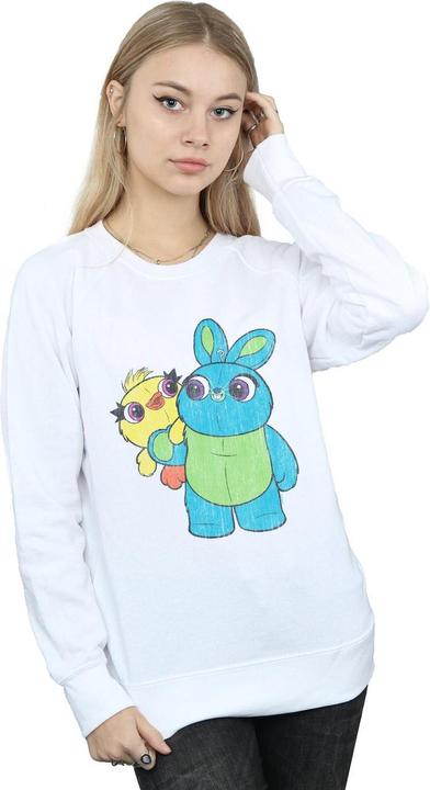 Actual product image Disney Womens/Ladies Toy Story 4 Ducky And Bunny Distressed Pose Sweatshirt (S)
