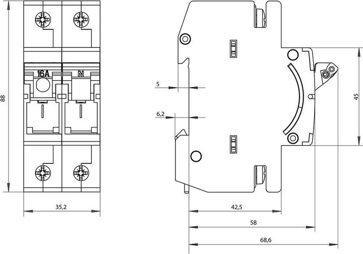 Produktbild Siemens MINIZED Sicherungslasttrennschalter D01 A Un AC