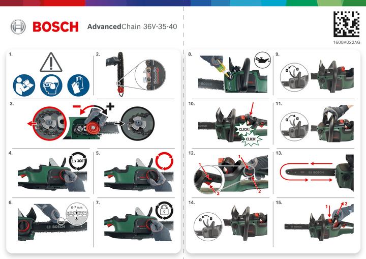 Produktbild Bosch Home & Garden AdvancedChain 36V-35-40 (Akku Kettensäge)