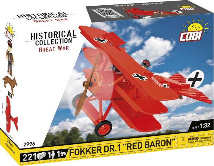 Actual product image Cobi H.C. WWI Fokker DR.I Red Baron