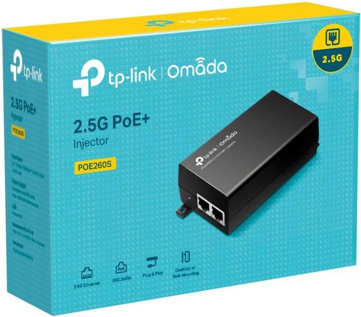 Image du produit TP-Link Injecteur PoE+ TL-POE260S (802,3at (PoE+), 30 W)