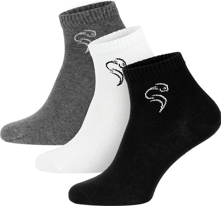 Actual product image Black Snake Quater Sneaker Socks (pack of 3, 43 - 46)