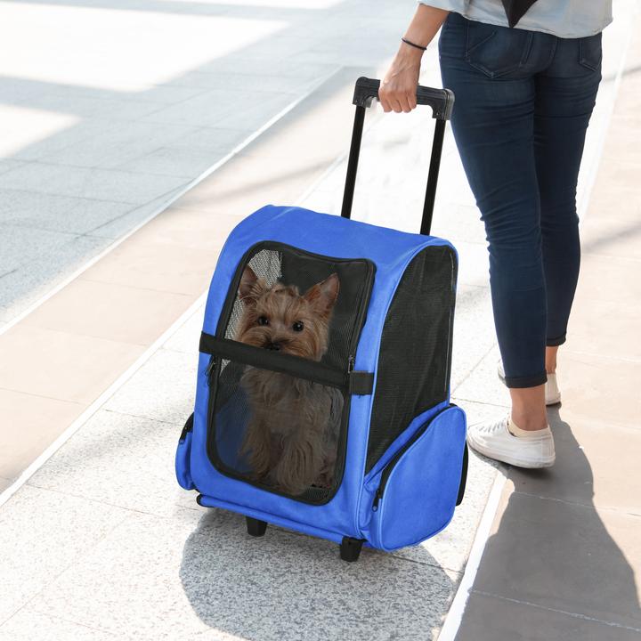Image du produit PawHut Sac pour chien 2 en 1 utilisable comme trolley ou sac à dos (Chien, Respirant)