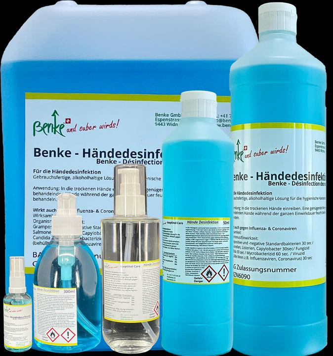 Immagine prodotto Benke Disinfettante per mani - Swiss Made - 1 litro (1000 ml)
