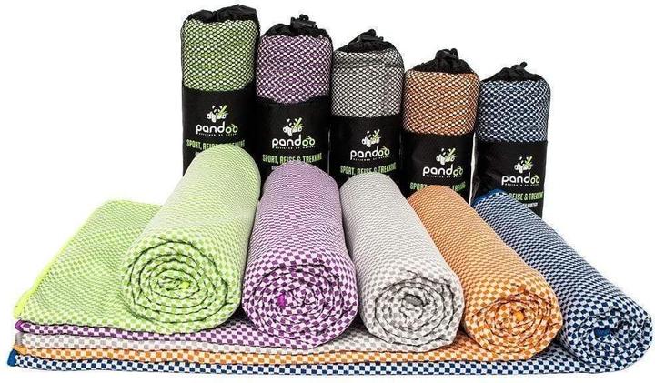 Immagine prodotto Pandoo Reisehandtuch - M - Dunkelgrau (130 x 80 cm)