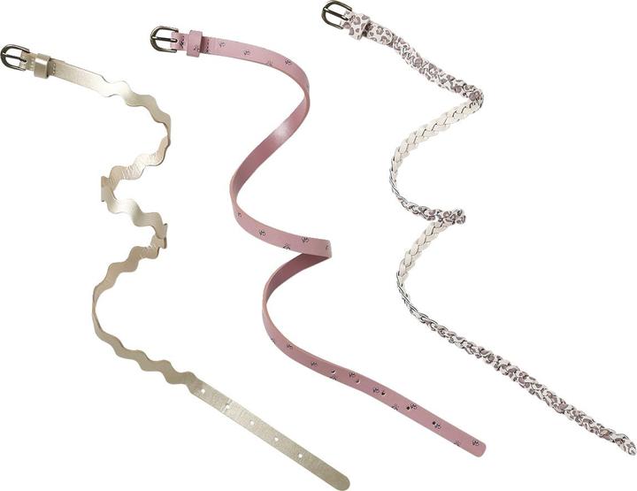 Produktbild Vertbaudet 3er-Pack schmale Mädchen Gürtel aus Leder-Imitat (110)