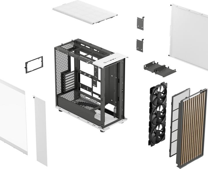Productafbeelding Fractal Midi North XL RC Chalk White TG clear (ATX, Mini-ITX, mATX)