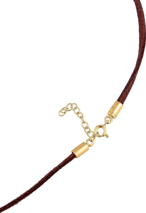 Image du produit Elli Bead, Choker, Boule, Organic (Argent sterling 925, Similicuir, Pas de pierre, 36 cm)