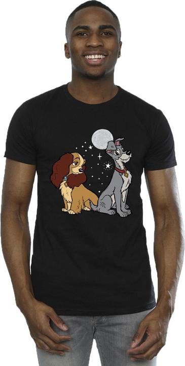 Actual product image Disney Mens Lady And The Tramp Moon T-Shirt (XL)