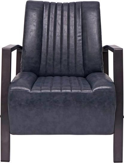 Produktbild Swisshandel24 Sessel, Loungesessel Polstersessel Relaxsessel, Metall Industriedesign - vintage grau