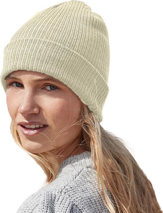 Actual product image Beechfield Unisex Adult Organic Cotton Fine Knit Beanie