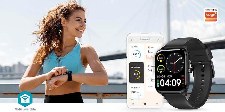 Immagine prodotto Nedis Orologio SmartLife | LCD | IP68 | Durata massima di funzionamento: 14400 min | Android™ / IOS | Nero