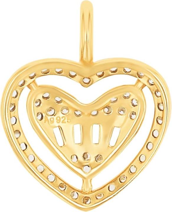 Actual product image Amor Cupid pendant for ladies, 925 Sterling silver, zirconia synth. | heart (Silver 925)