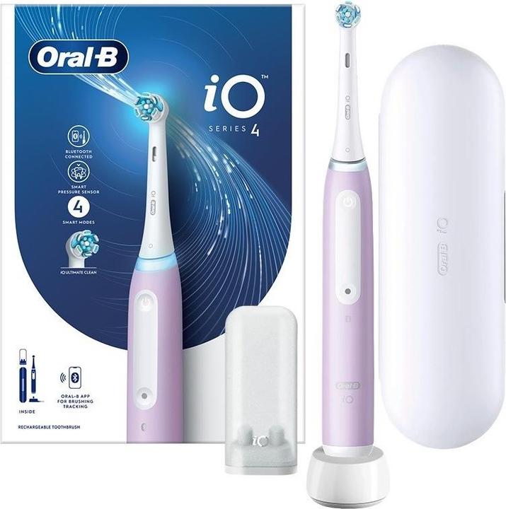 Actual product image Oral-B iO 4N - Lavender - Elektrische Tandenborstel - Ontworpen Door Braun (Oscillating toothbrush)