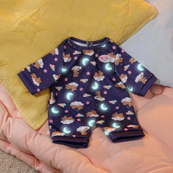 Actual product image Zapf Creation BABY born Teddy pyjamas Glow in the Dark