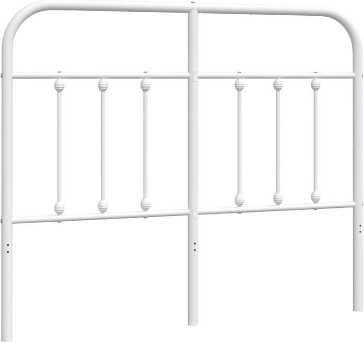 Produktbild VidaXL Kopfteil Metall Weiss 120 cm, Farbe: Weiss, Material (125 x 3 x 100 cm)