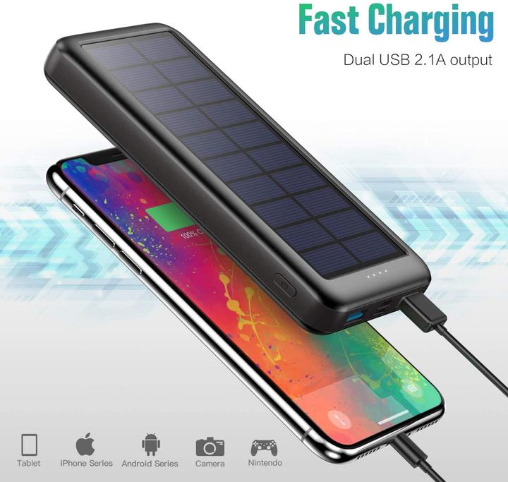 Produktbild QTshine Solar-Powerbank (26800 mAh, 99.16 Wh)