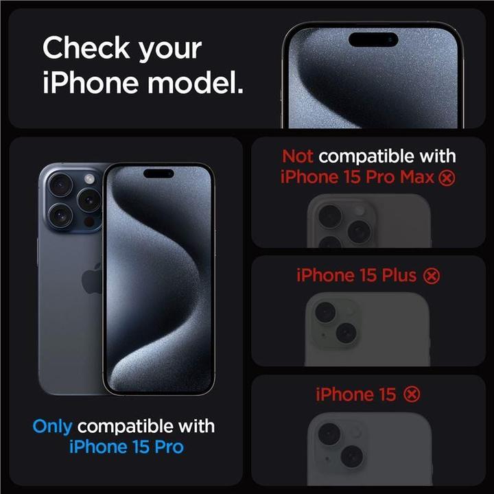Produktbild Spigen GLAStR EZ FIT Privacy HD Entworfen fur iPhone 15 Pro Premium gehartetes Glas Displayschutzfolie