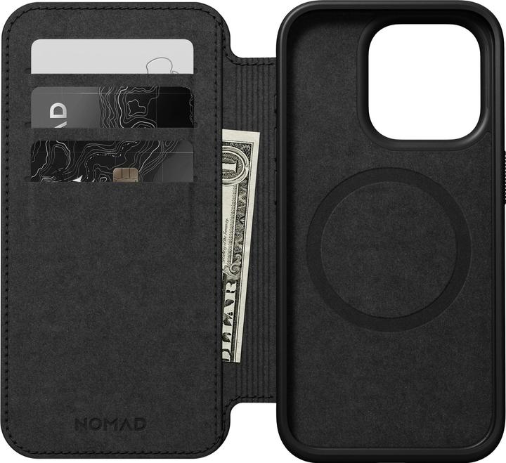 Actual product image Nomad Book Cover Modern Leather Folio iPhone 15 Pro Beige (Apple iPhone 15 Pro)