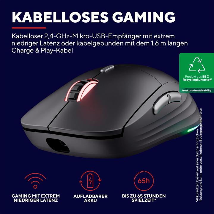 Produktbild Trust GXT926 REDEX II (Kabellos)