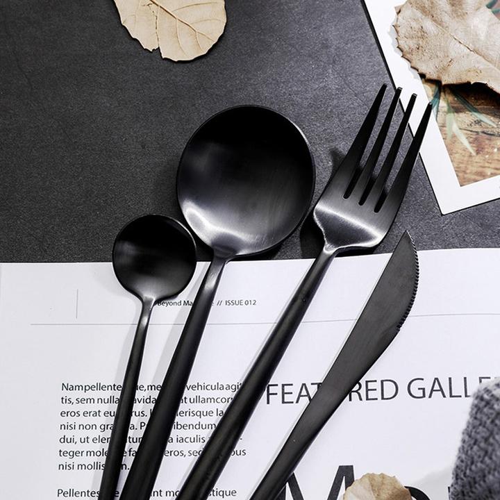 Produktbild Spa Solutions Verona Besteckset Schwarz 16 teilig (16 Stück, Gabel)